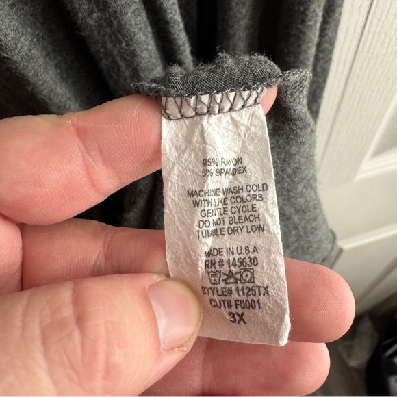 Front of Closet gray long sleeve open front cardigan size 3XL - Picture 4 of 5